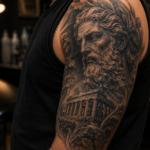 Mature tattoo showing long-lasting ink quality and proper tattoo care